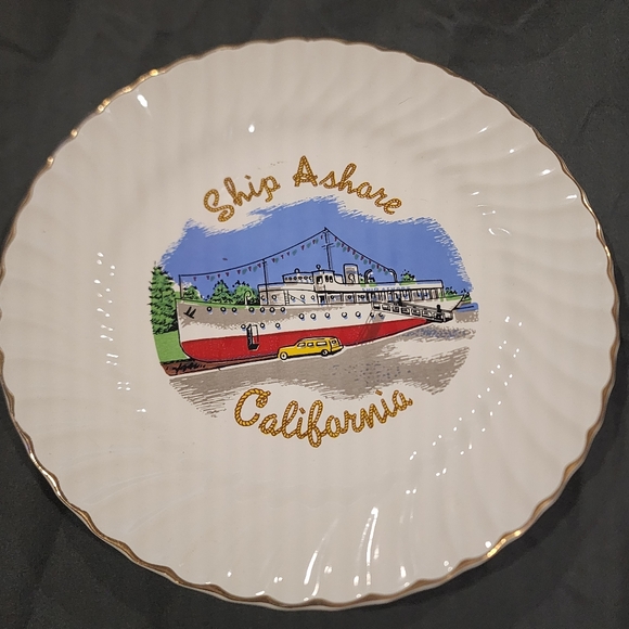 Vintage 1970s SHIP ASHORE CALIFORNIA  Plate - Picture 1 of 6